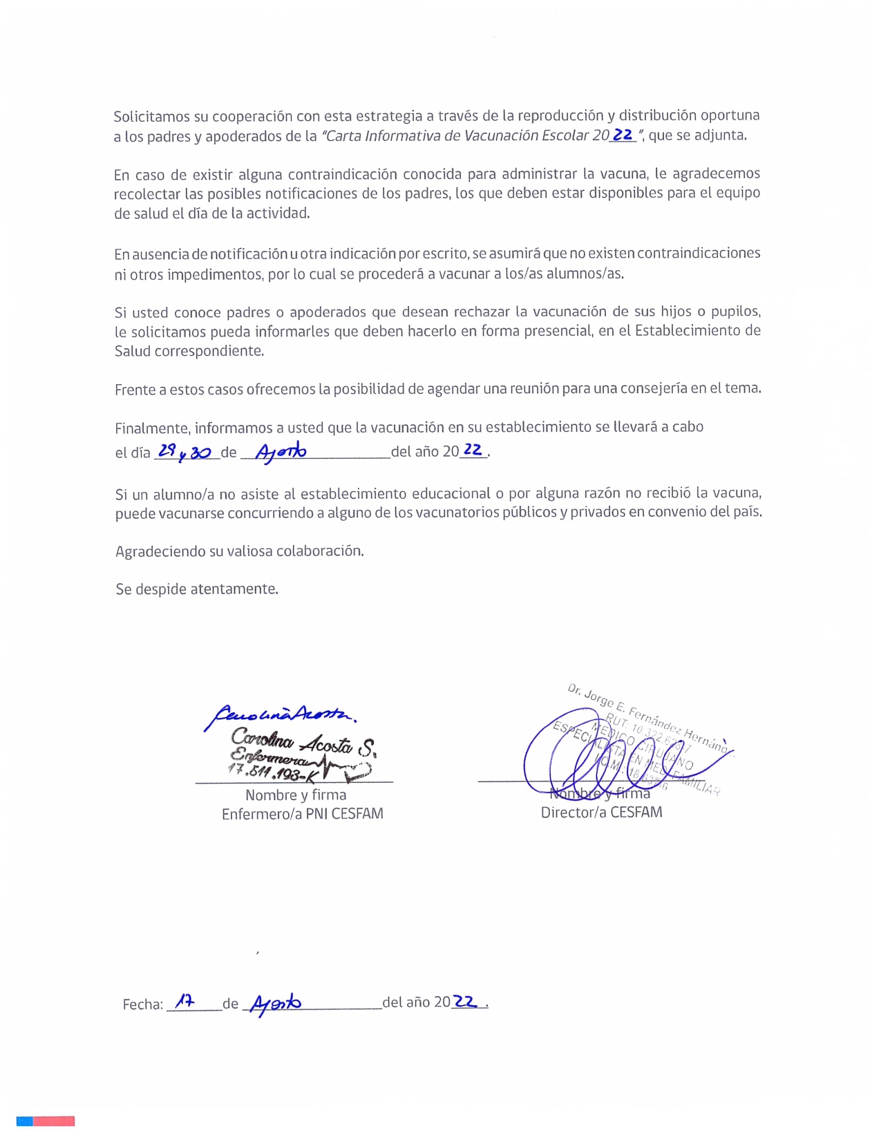 Carta director campaña escolar 2022 Colegio Providencia 1 page 0002