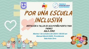 INVITACIÓN A TALLER DE ACOMPAÑAMIENTO PARA PADRES AULA ZERO